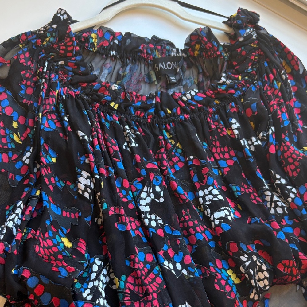 SALONI Multicolor Off-Shoulder Blouse